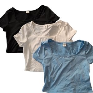 New 3pc Crop Tops Size 8